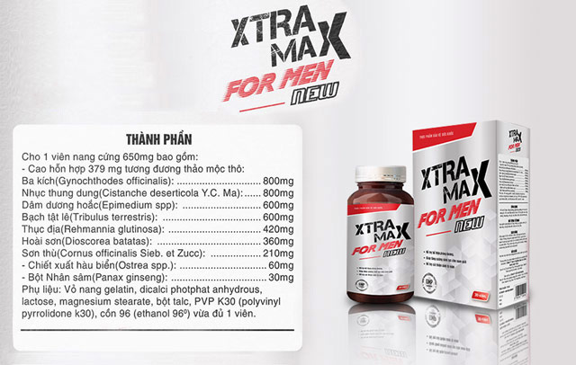 Thành Phần của Xtramax For Men