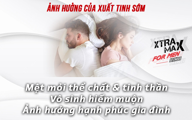 Ảnh hưởng xuất tinh sớm Nguyên nhân và cách điều trị